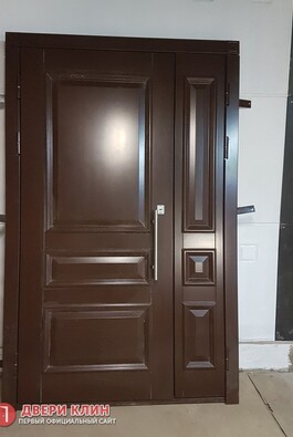 Филенчатая полуторная тамбурная дверь