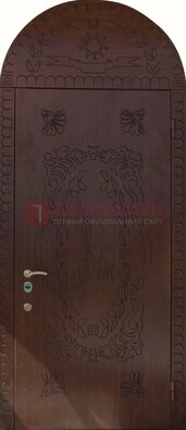 Железная арочная дверь с рисунком ДА-1 для аптеки в Сургуте