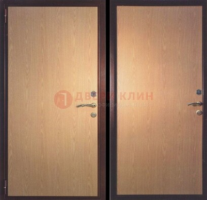 Коричневая металлическая дверь с ламинатом ДЛ-17 в Волоколамске