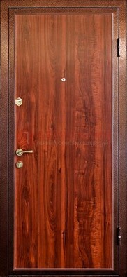 Коричневая входная дверь с ламинатом ДЛ-19 в Волоколамске