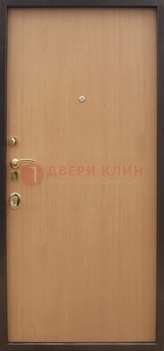 Коричневая стальная дверь с ламинатом ДЛ-1 в Волоколамске