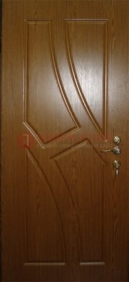 Коричневая железная дверь с МДФ ДМ-106 в Волоколамске