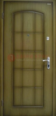 Зеленая стальная дверь с МДФ ДМ-116 на веранду в Волоколамске