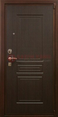 Коричневая входная дверь с МДФ ДМ-122 в Волоколамске