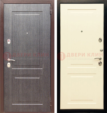 Серая стальная дверь с МДФ ДМ-129 в Волоколамске