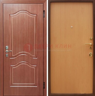 Входная дверь отделанная МДФ и ламинатом внутри ДМ-159 в Волоколамске