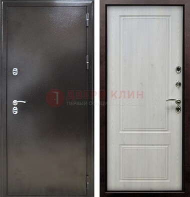 Коричневая железная дверь с МДФ ДМ-170 в Волоколамске