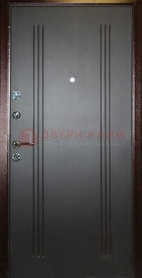 Черная железная дверь с МДФ ДМ-180 в Волоколамске