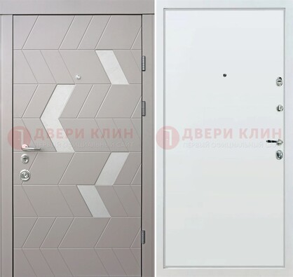 Уличная металлическая дверь с терморазрывом и МДФ панелью ДМ-190 в Волоколамске