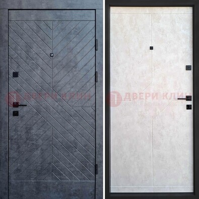 Темная железная дверь с филенчатой МДФ Миланский орех ДМ-217 в Волоколамске