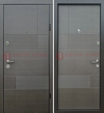 Темная входная дверь с МДФ Темный орех ДМ-225 в Волоколамске