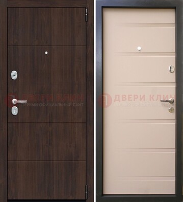 Темная стальная дверь c филенчататыми МДФ ДМ-234 в Волоколамске