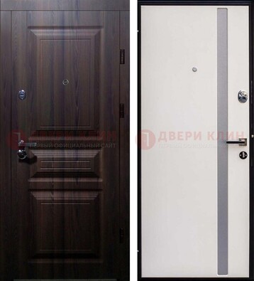 Филенчатая светлая входная дверь c МДФ Венге светлый ДМ-254 в Екатеринбурге