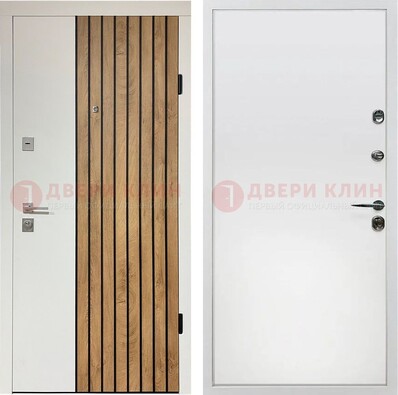 Железная филенчатая дверь Темный орех с МДФ панелями ДМ-278 в Екатеринбурге