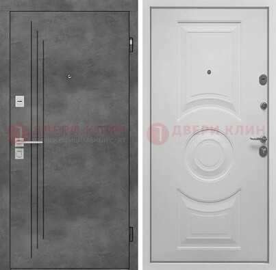 Металлическая коричневая дверь с МДФ Махагон внутри ДМ-287 в Волоколамске