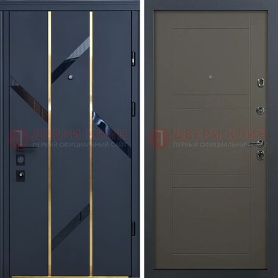 Металлическая дверь Темный орех с МДФ Венге внутри ДМ-288 в Волоколамске