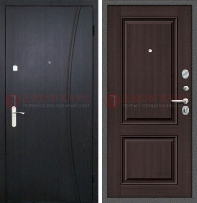 Темная стальная дверь с МДФ панелями ДМ-362 в Волоколамске