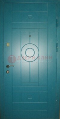 Голубая железная дверь с МДФ ДМ-38 в Волоколамске