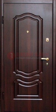 Темная железная дверь с МДФ ДМ-41 в частный дом в Волоколамске