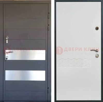 Металлическая дверь МДФ темная и светлая ДМ-420 в Волоколамске