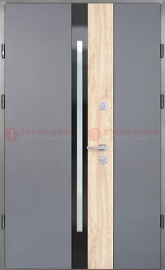Полуторная металлическая дверь с МДФ ДМ-503 в Волоколамске