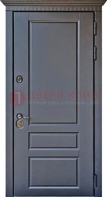 Тёмная входная дверь для коттеджа с МДФ ДМ-528 в Волоколамске