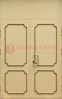 Светлая двухстворчатая дверь для загородного дома с МДФ ДМ-534 в Волоколамске