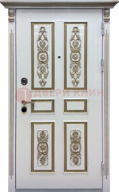 Входная дверь с массивом дуба в белом цвете ДМД-62 в Волоколамске