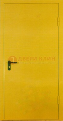 Желтая железная дверь с нитроэмалью ДН-5 в Волоколамске