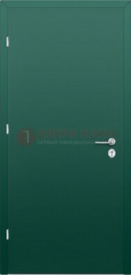 Зеленая стальная дверь с нитроэмалью ДН-6 в Волоколамске