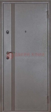 Коричневая металлическая дверь с порошковым напылением ДП-132 в Волоколамске