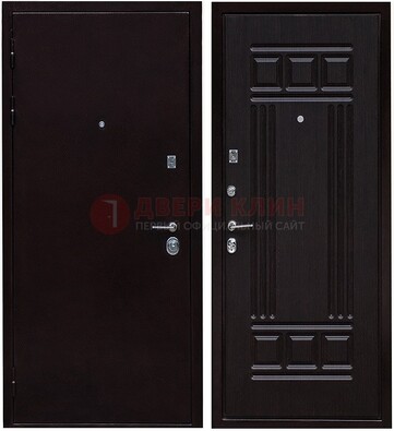 Темная стальная дверь с порошковым напылением ДП-140 в Сергиевом Посаде