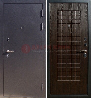 Серая металлическая дверь с порошковым напылением ДП-153 в Волоколамске