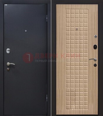 Черная металлическая дверь с порошковым покрытием ДП-157 в Волоколамске