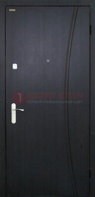 Черная стальная дверь с порошковым покрытием ДП-186 в Волоколамске