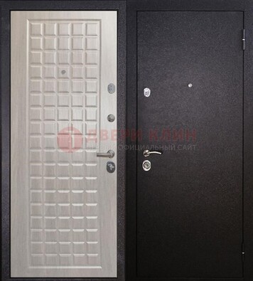 Черная входная дверь с порошковым покрытием ДП-206 в Волоколамске