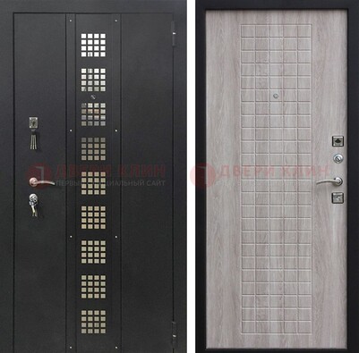 Железная дверь с порошковым покрытием Медный антик/Капучино  ДП-233 в Волоколамске