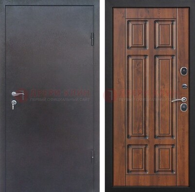 Входная дверь с порошковым покрытием Медный антик с МДФ панелью ДП-235 в Екатеринбурге