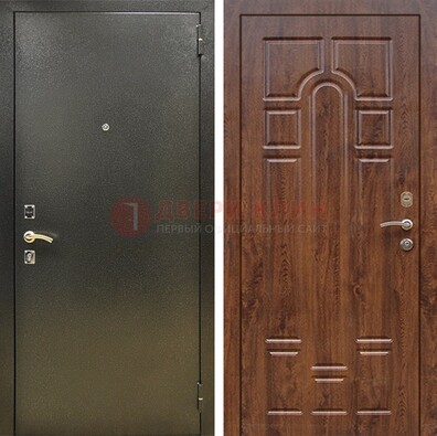 Металлическая дверь Темное серебро с порошковым покрытием и МДФ ДП-271 в Волоколамске