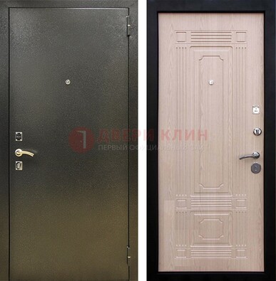Входная темно-серая дверь с порошковым напылением и МДФ ДП-273 в Екатеринбурге