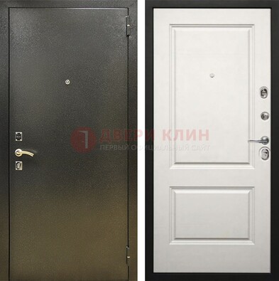 Металлическая темная дверь с порошковым напылением и классической МДФ ДП-298 в Екатеринбурге
