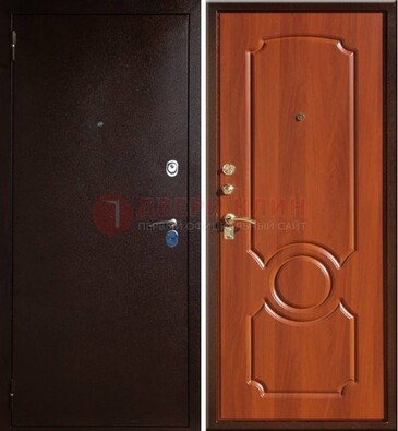 Темная железная дверь с порошковым напылением ДП-46 в Волоколамске