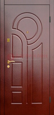 Красная металлическая дверь с порошковым окрасом ДП-57 в Волоколамске