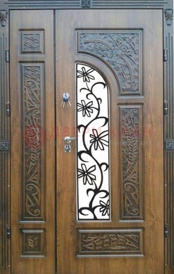 Морозостойкая металлическая парадная дверь ДПР-12 в Волоколамске