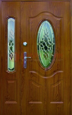 Парадная дверь со стеклянными вставками ДПР-73 для дома в Волоколамске