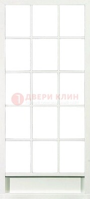 Железная решетчатая дверь в белом цвете ДР-10 в Волоколамске