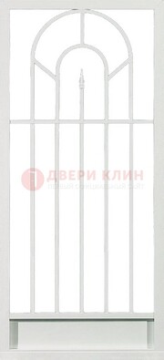 Стальная решетчатая дверь в белом цвете с пикой ДР-11 в Волоколамске