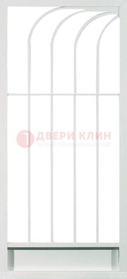Белая металлическая решетчатая дверь ДР-17 в Волоколамске