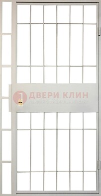 Железная решетчатая дверь в белом цвете ДР-19 в Волоколамске