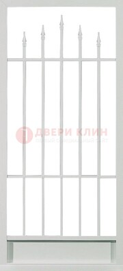 Светлая стальная решетчатая дверь с пиками ДР-21 в Волоколамске